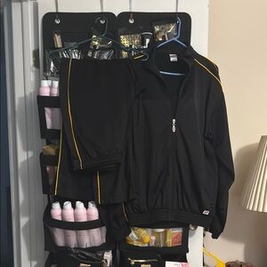 Soffe Black Track Suit with Yellow Accents